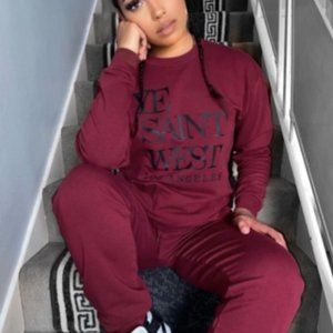 Ye Saint West Jogger + Sweatshirt Set